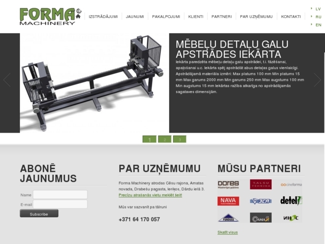 Forma machinery, SIA